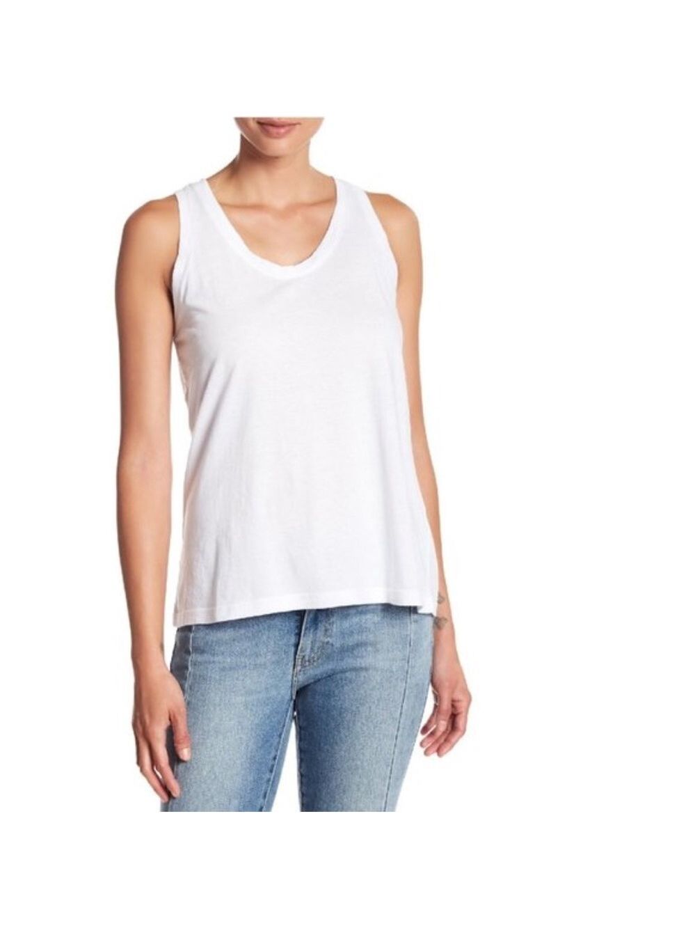 SUSINA Cinch Back Tank Top